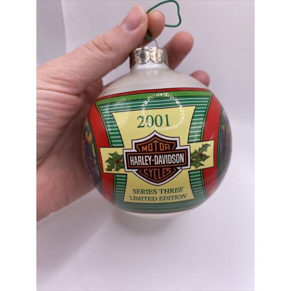 2001 Harley Davidson Christmas Ornament “Bringing Home The Tree” Series 3 LE - Picture 7 of 10